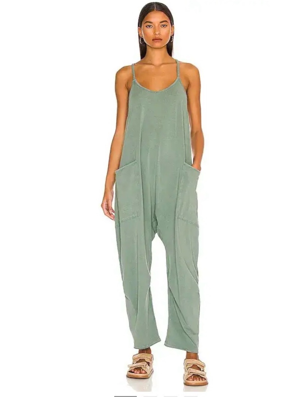 Free People Movement Hot Shot Onesie Jumpsuit Light Green Lounge Small